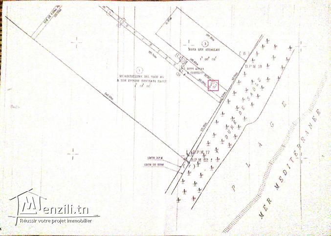 Terrain vue sur mer à Chatt Ezzouhour