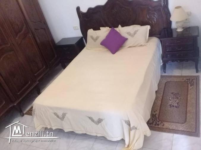 Un rez- de- chaussée  S+1 meublé, climatisé avec une entrée indépendante