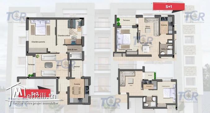 APPARTEMENTS NEUFS DANS UNE NOUVELLE RESIDENCE À MONASTIR