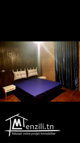 Chalet en bois avec piscine