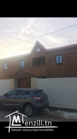Chalet en bois avec piscine