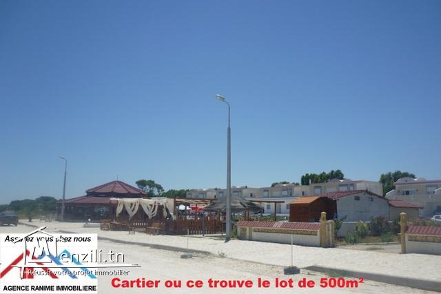 Lot de 500m2 a la plage de kerekouane