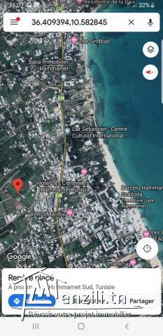 Terrain hammamet nord 500 m2 bien située