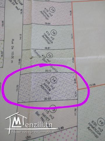 Terrain à vendre de 415 m2