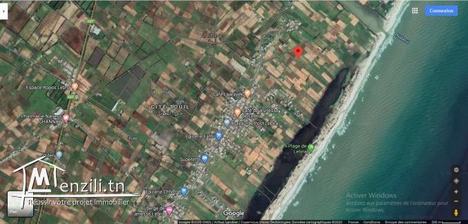 Un terrain à vendre à Lebna plage