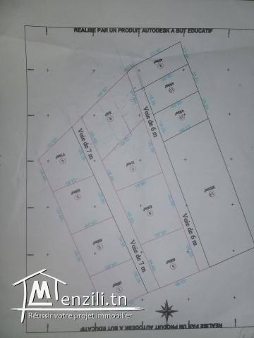 a vendre deux lot de 450 et 400  m2