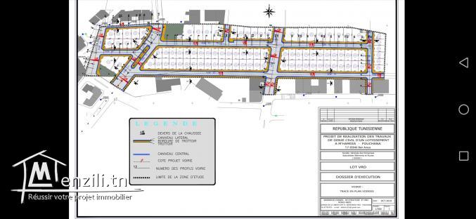 Terrain lotis et viabilisé
