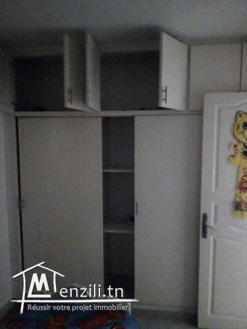 S+2 au rez de chaussée meublé à louer