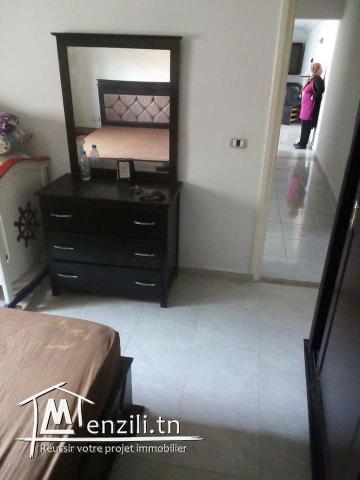 S+2 au rez de chaussée meublé à louer