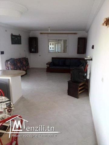 S+2 au rez de chaussée meublé à louer 