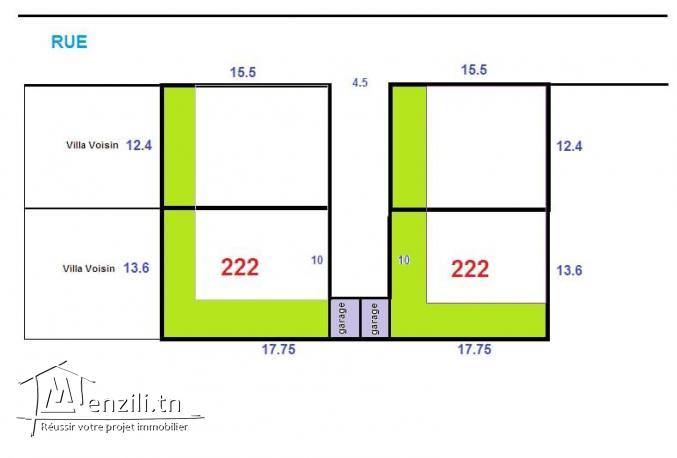 À vendre terrain à rades meliane