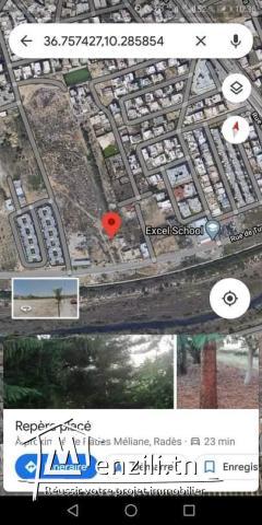 À vendre terrain à rades meliane