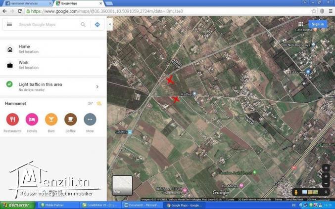 terrain à vendre fil besbasiya région Hammamet sud