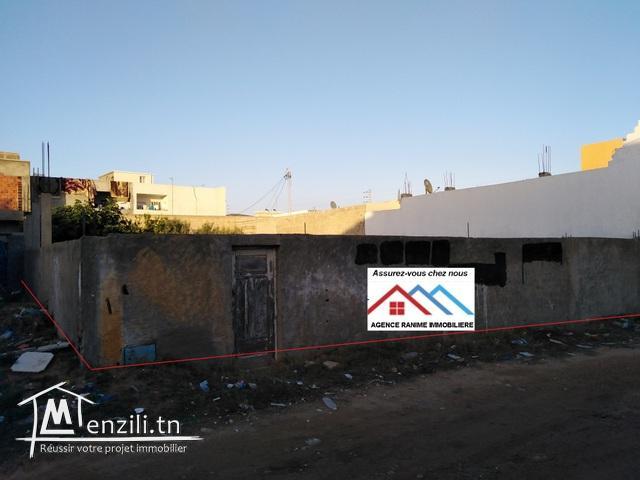 Terrain clôturé ds 460m2 direc plage haouaria