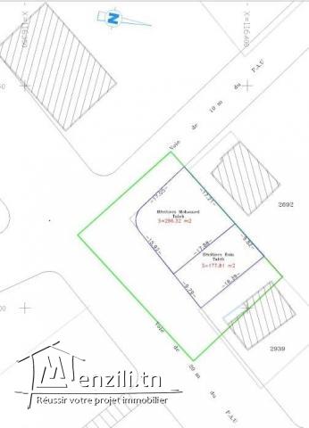 Terrain de 177m²et 286m² coté lycée a el haouaria