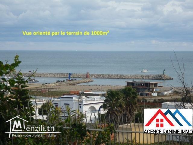 Terrain 1000m² a la plage d’el haouaria 8045