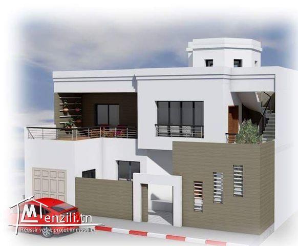 A vendre une Villa style américain inachevée à cité malouf