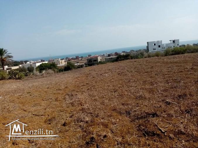 Terrain à vendre 3000 m2 situé à ezzahra hamem ghezez 400 m à plage ezzahra