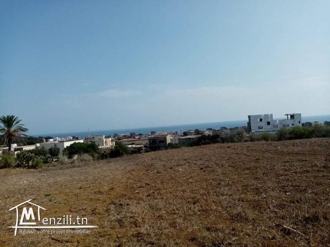 Terrain à vendre 3000 m2 situé à ezzahra hamem ghezez 400 m à plage ezzahra