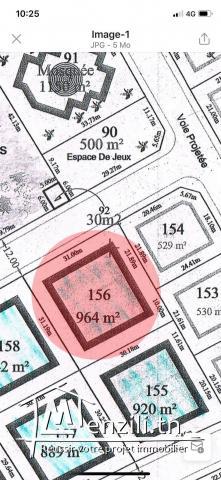 A vendre lot de terrain viabilisé à la Soukra chotrana 1