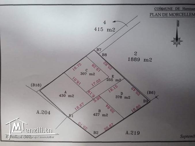 4 lot de terrain avenue faycel ibn abdelaziz hammamet
