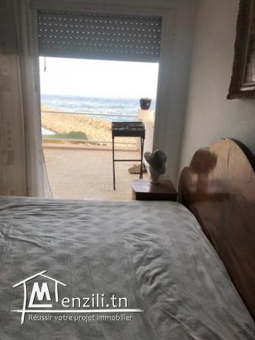 appartement a louer a beni khiar plage, pied dans l'eau