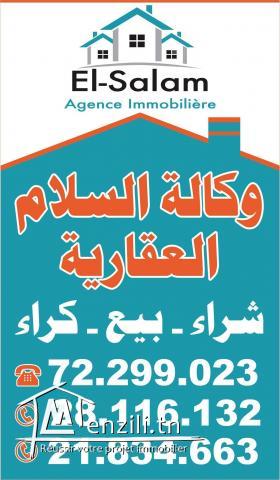 11200m² terrain dar allouch soned+electricité