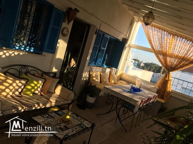 Un bel appartement s+1 . Situé au cœur du village de SIDI BOU SAID