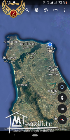 vendre un terrain sidi mansour kélibia