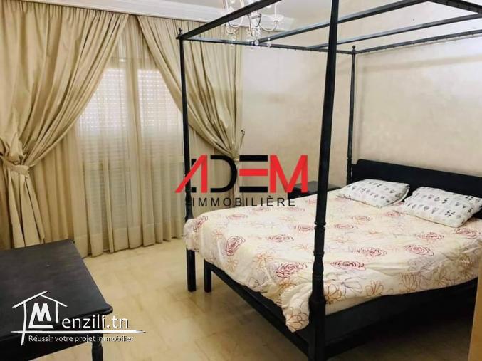 Appartement de type S3   meublé à la zone touristique de Khzema