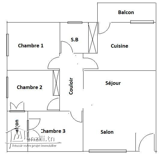 Location appartement S+3