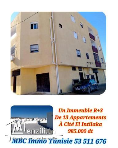 un immeuble r+3 de 13 appartements à cité el intilaka