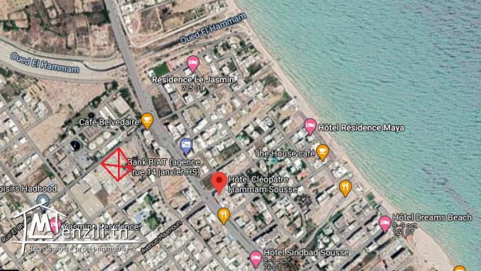 Terrain à vendre à kantaoui..Sousse