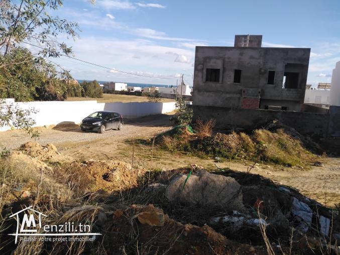 Terrain  de 416 m²  à vendre à hammamet nord
