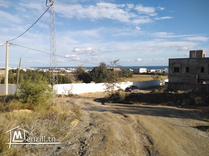 Terrain  de 416 m²  à vendre à hammamet nord