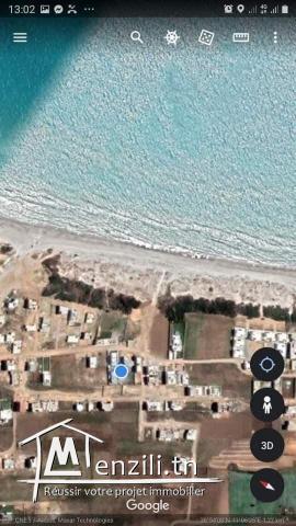 Un terrain sur mer à vendre ; EL Zahra-Kelibia