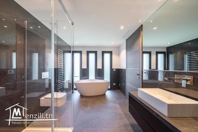Un terrain constructible d'une villa pied dans l'eau est en vente à Gammarth