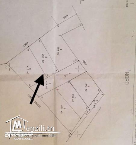 Un terrain à kalaa kebira (fedn3oun) , à 260 m