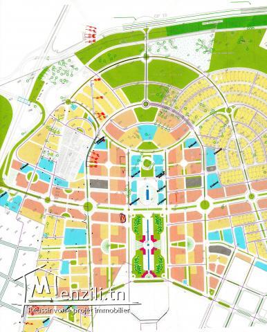 Résidence El Fell aux Jardins de Carthage Appartement S+2 au RDC avec terrasse de 68 m²