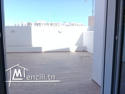 Résidence El Fell aux Jardins de Carthage Appartement S+2 au RDC avec terrasse de 68 m²