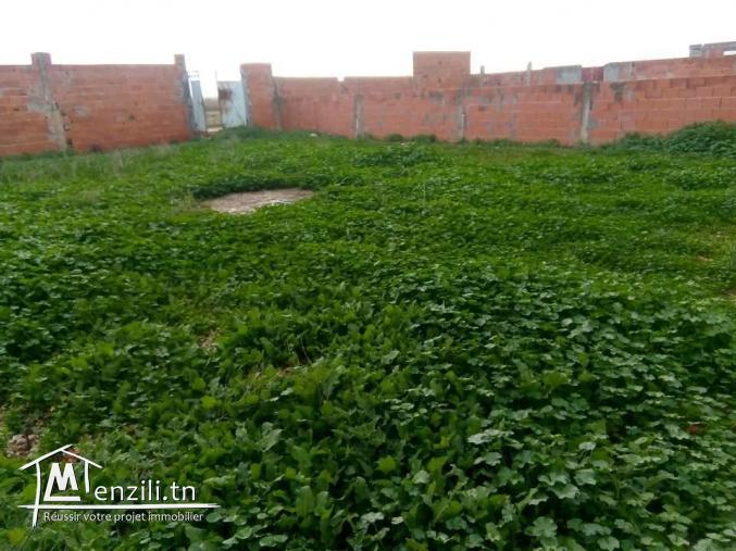 Terrain clôturé de 300 m² à vendre au centre de Borj el Amri cité calme et chic