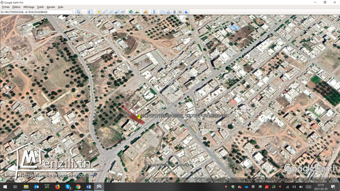 Terrain titré sur la route principale Sahline Sidi-Ameur