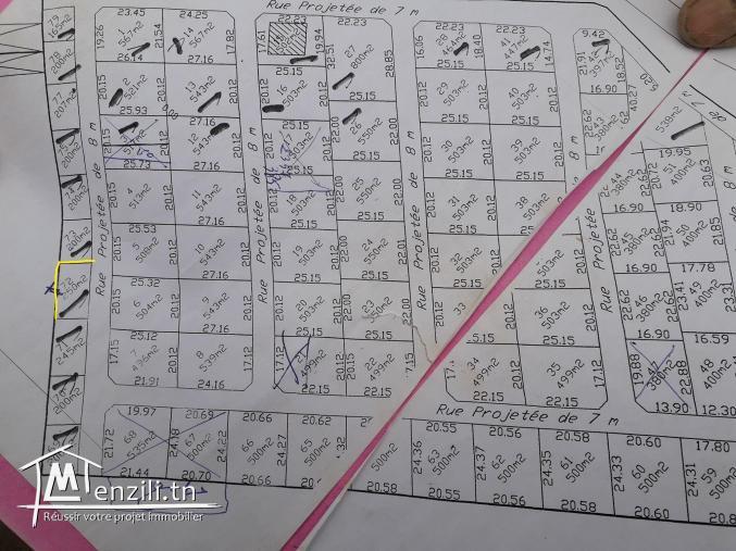 terrain bien orienté à Mornaguia