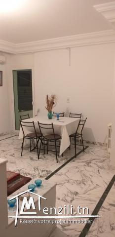 A vendre S+ 2  avec meubles à ENNASR 2 (Ave Hédi Nouira)