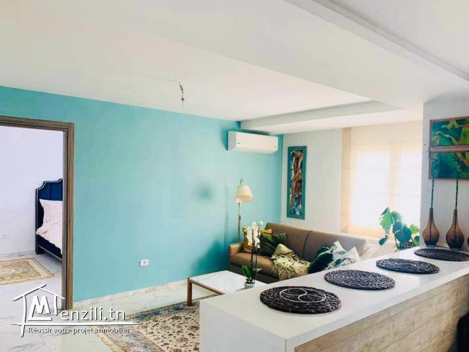 Appartement meublé à Ain Zaghouan au septième étage