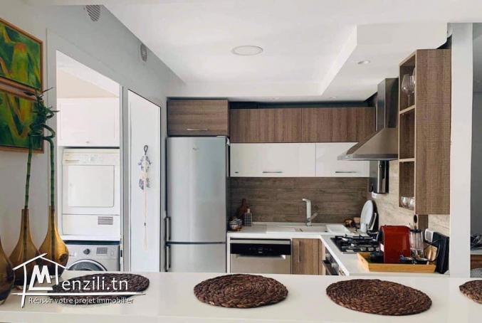 Appartement meublé à Ain Zaghouan au septième étage