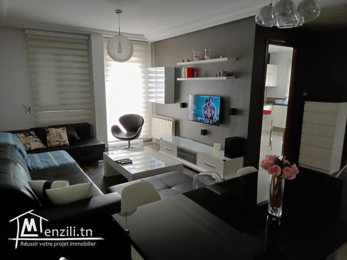 Duplex S+3 meublé avec terrasse et jardinière.