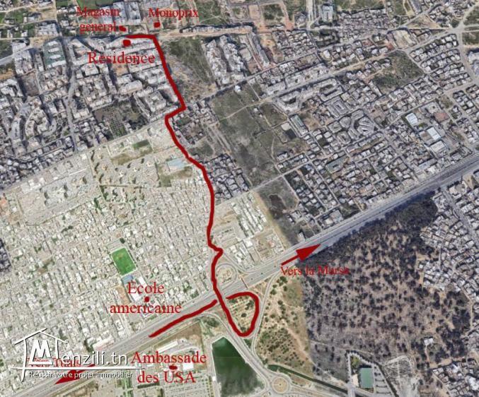 Duplex S+3 meublé avec terrasse et jardinière.