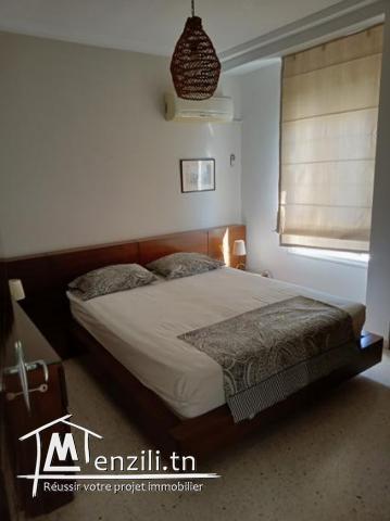 Duplex S+3 meublé avec terrasse et jardinière.