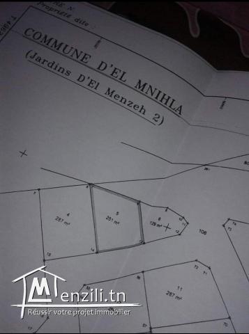 Avendre terrain de 260 m2